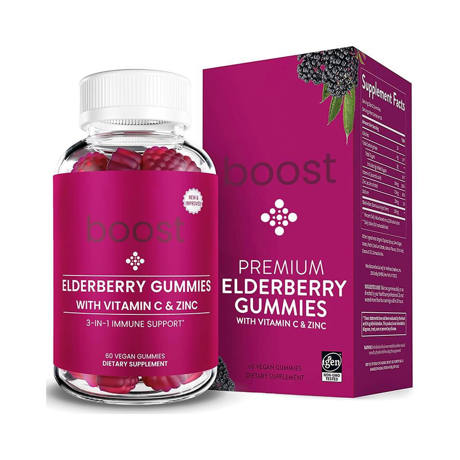 Boost 3 1: stä Elderberry -kumilla: päivittäinen immuunijärjestelmä elinvoimaiselle, terveelle perheelle