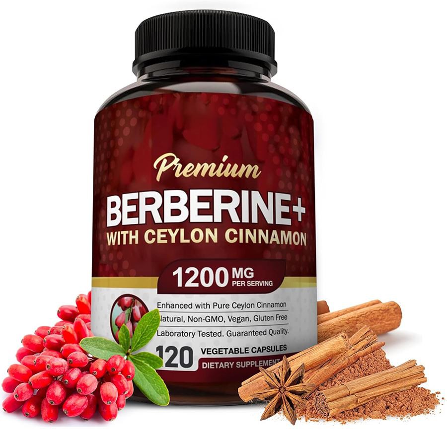 Premium Berberine Ceylon Cinnamon Nature's Dual Action -kaavalla metaboliselle kokonaiselle - kehon hyvinvoinnille