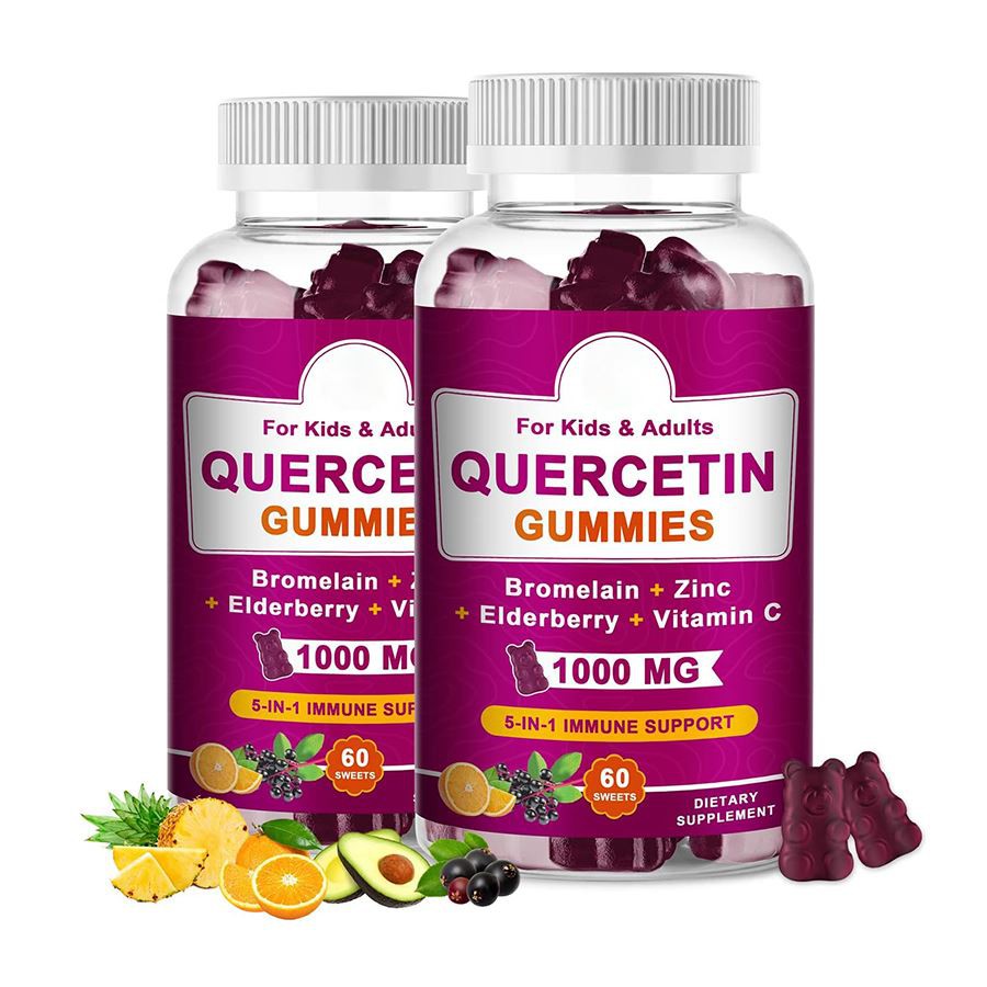 Quercetin Gumme 5: stä 1 immuunijärjestelmän tuen pureskelulle lapsille aikuisille