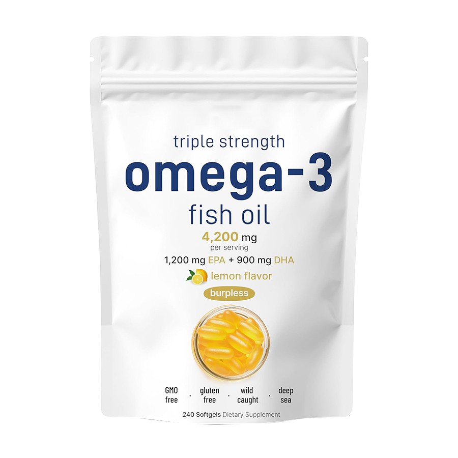 Triple Strength Omega 3 -kalaöljy mikroainesosilla Vitamin Angels